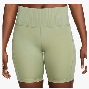 Nike Green Bike Shorts with High-Rise Waistband
